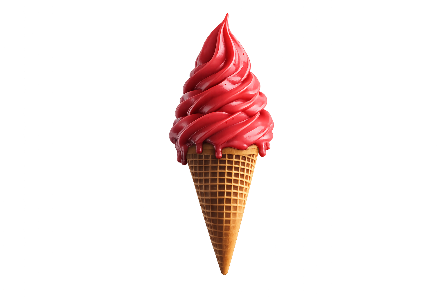 Cornet de glace italienne fraise
